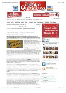Il Fatto Quotidiano -  di Eugenia Romanelli | 10 novembre 2011 - pag. 3 